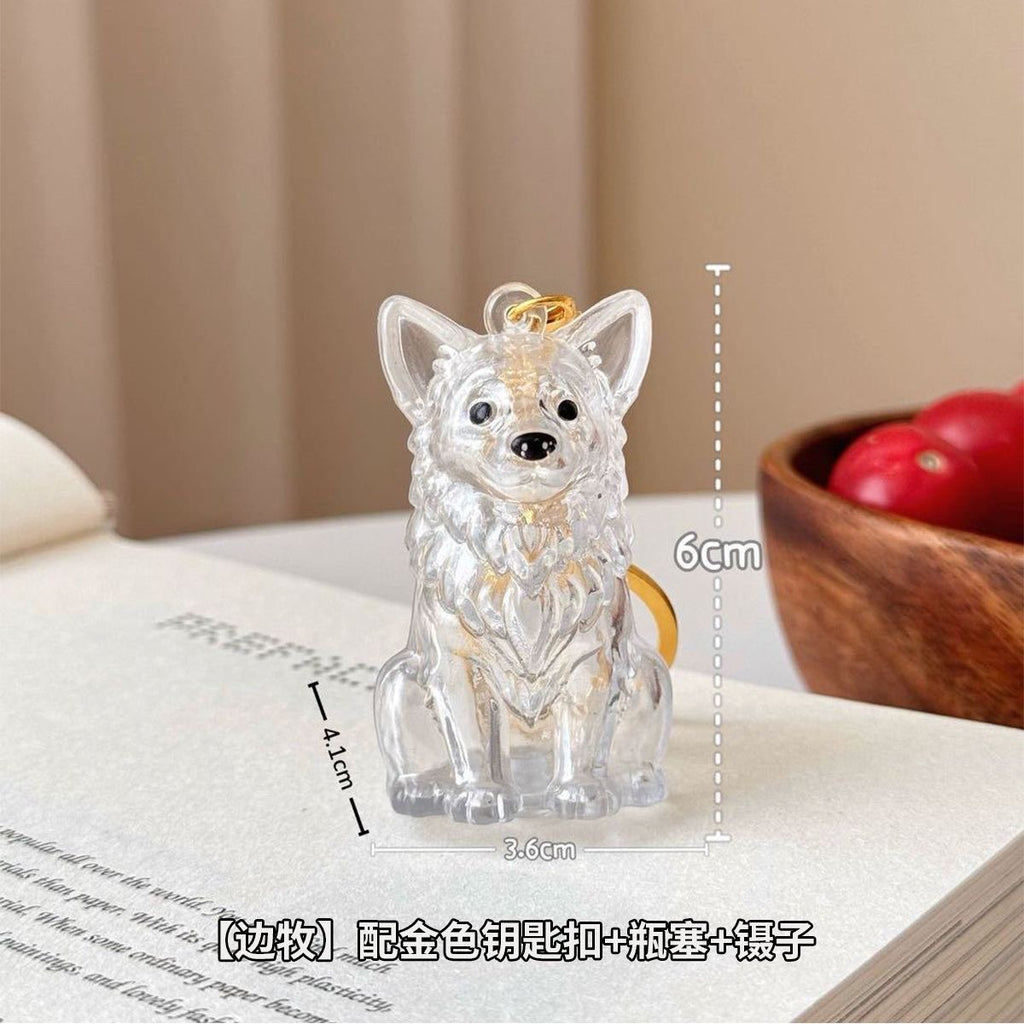 Dog Fur Keepsake Charm – Transparent Bag Pendant