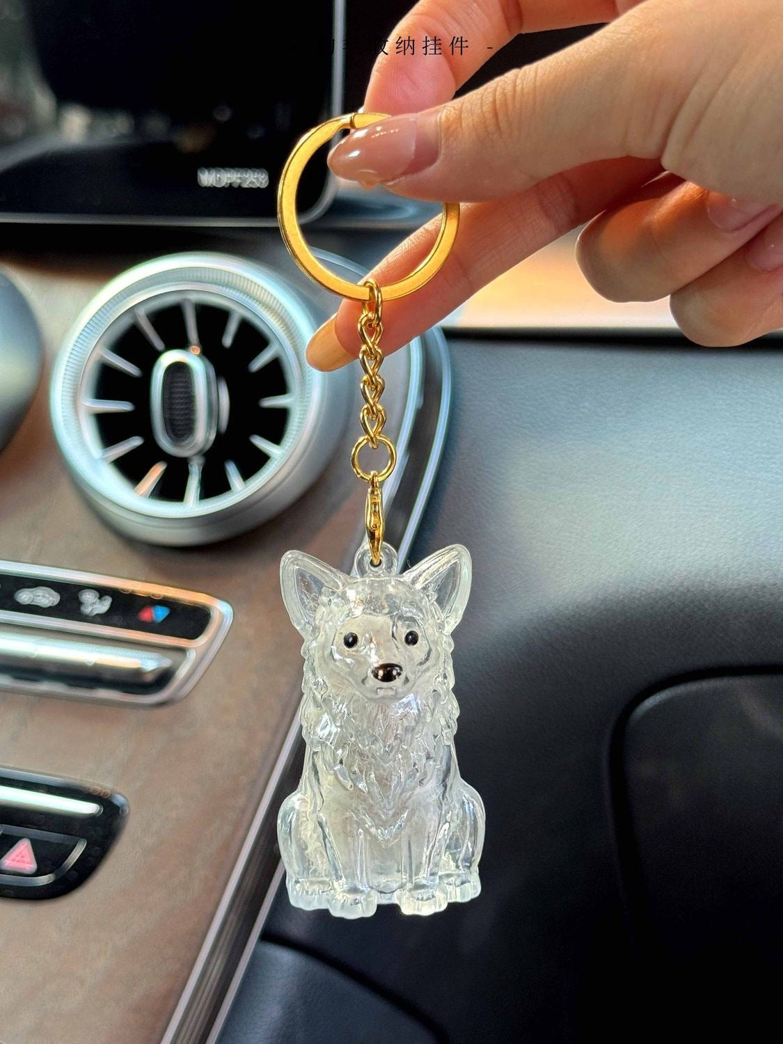 Dog Fur Keepsake Charm – Transparent Bag Pendant