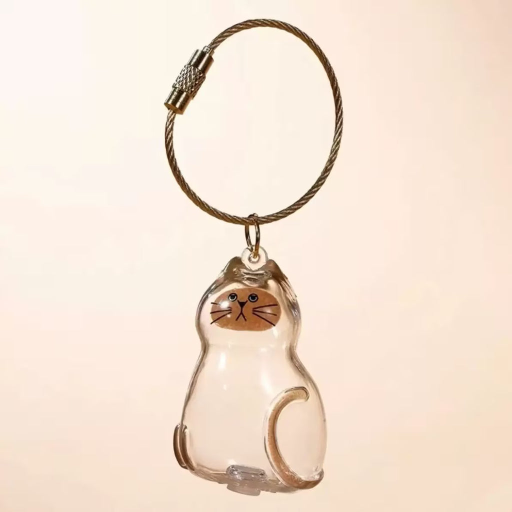 Cat Fur Keepsake Charm – Transparent Bag Pendant