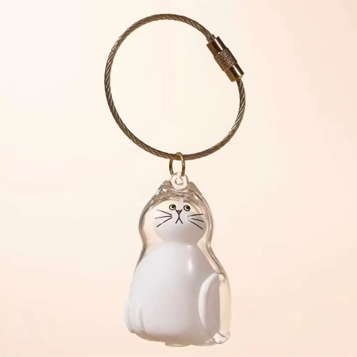 Cat Fur Keepsake Charm – Transparent Bag Pendant