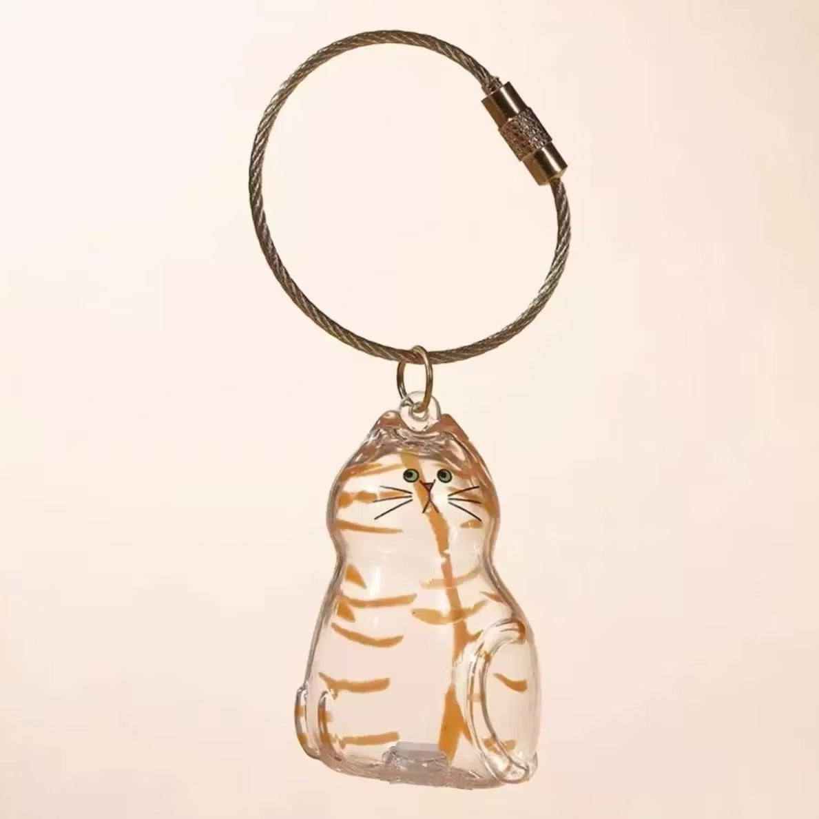 Cat Fur Keepsake Charm – Transparent Bag Pendant