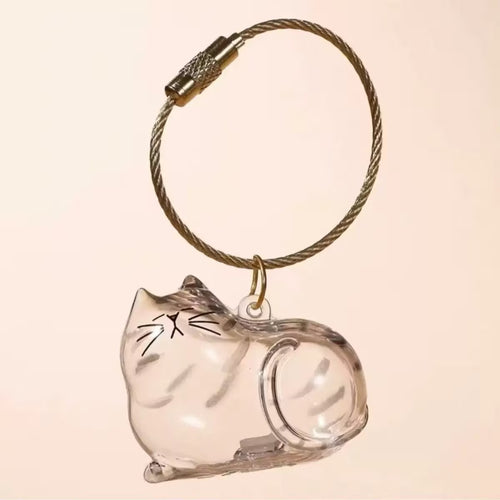 Cat Fur Keepsake Charm – Transparent Bag Pendant