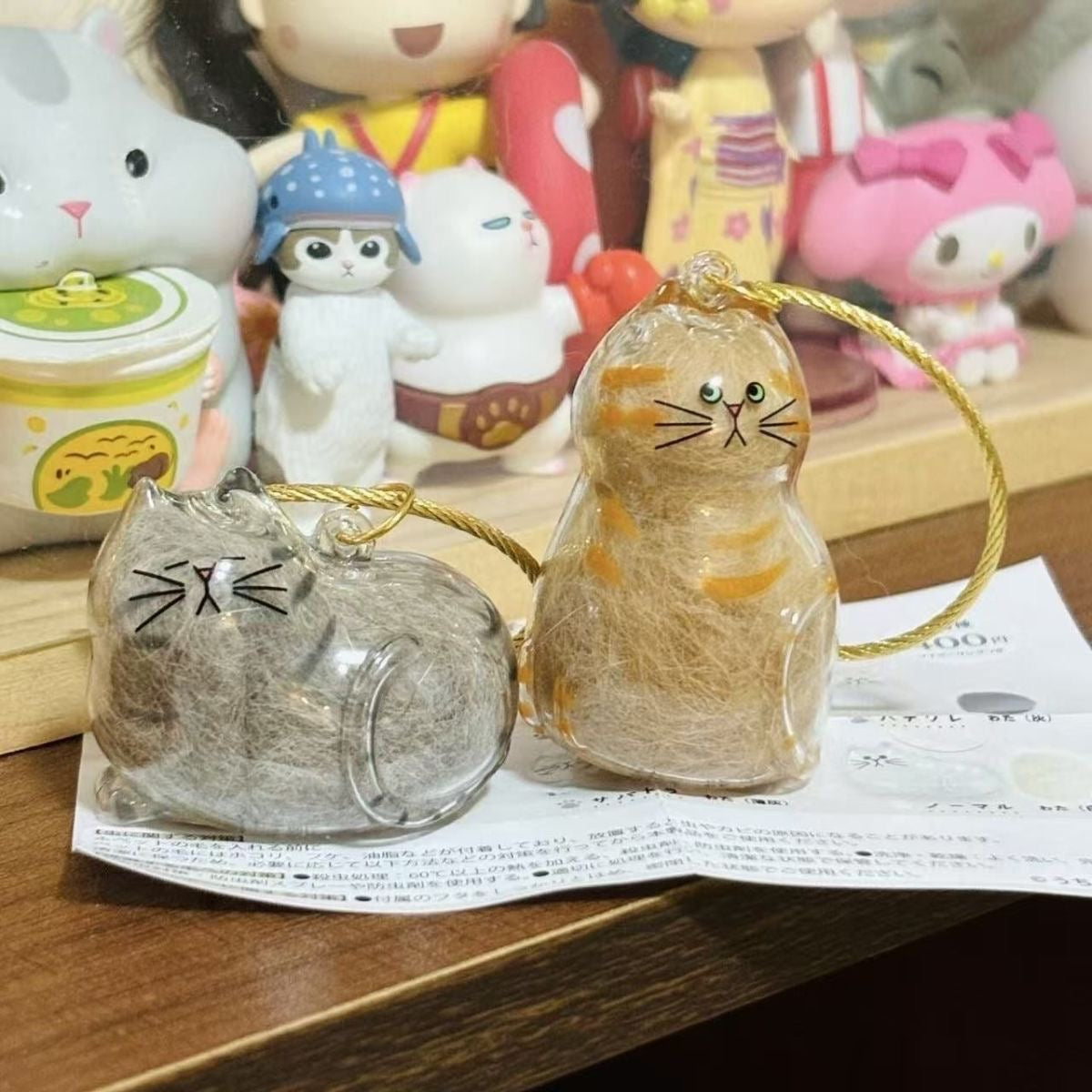 Cat Fur Keepsake Charm – Transparent Bag Pendant